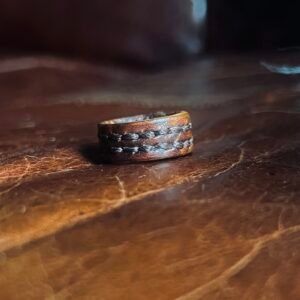 Tan with Brown Double Stitching