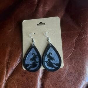 Witch Riding a Broom Earrings