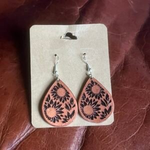 Flower bouquet laser cut earrings